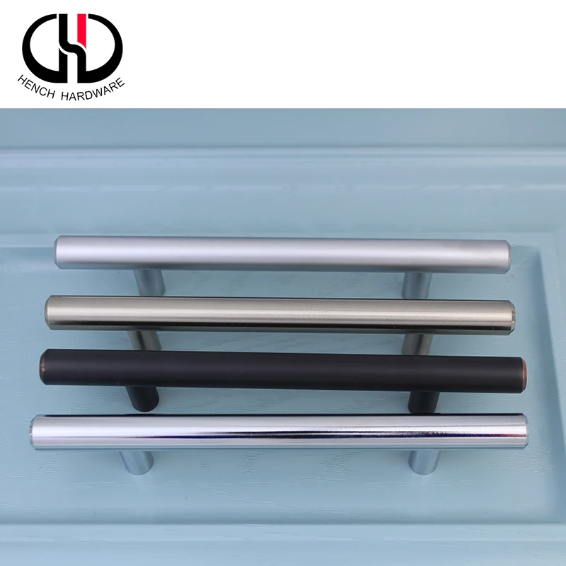 High strength and wear resistance chrome kitchen cabinet black drawer pull handle