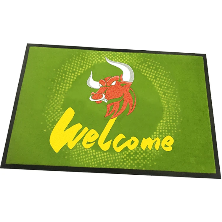 

Easy to clean Nylon Anti Slip Custom Printed Welcome Logo mat Rubber Backing Door mat Outdoor Floor Mat