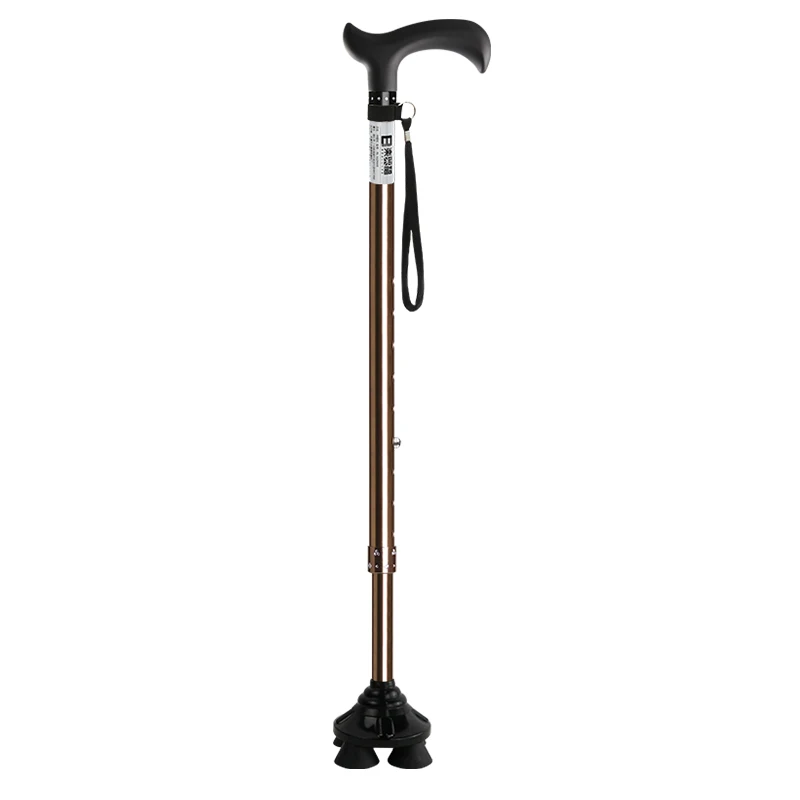 

Reallife old man's crutch without led lights, elderly walking stick, Black/sliver