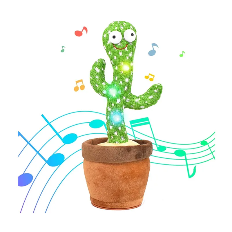 

Hot Sales Plush Recording Battery Electronic Shake Tree Game Usb Charging 120 Songs Arab Singing Speaker Dancing Cactus Toy