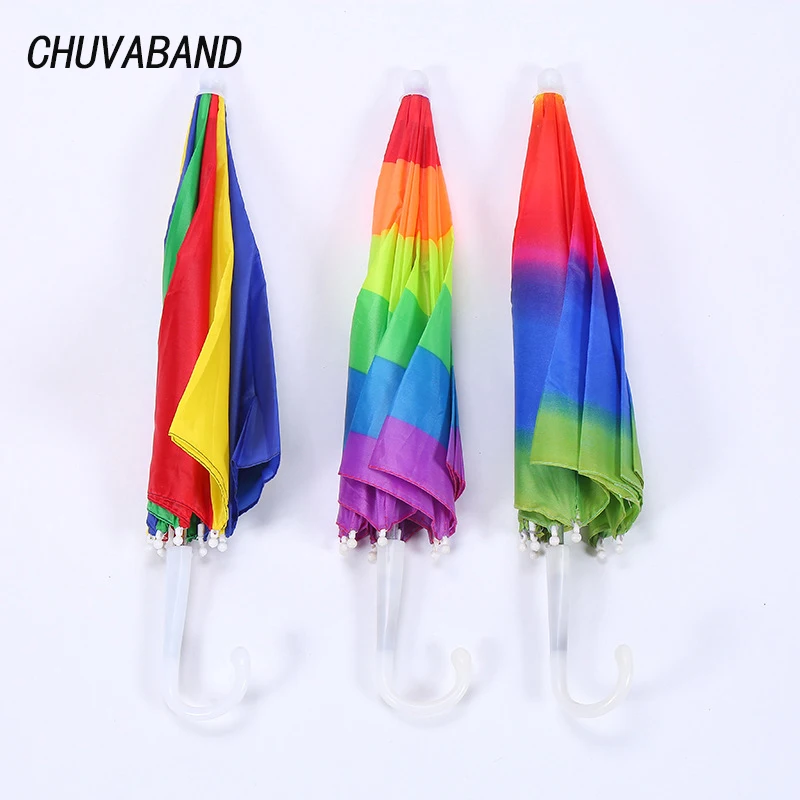 

CHUVABAND Mini Umbrella Rain Gear For baby Doll Life Journey Dolls Accessory Birthday Gift For Children Umbrellas QY210012