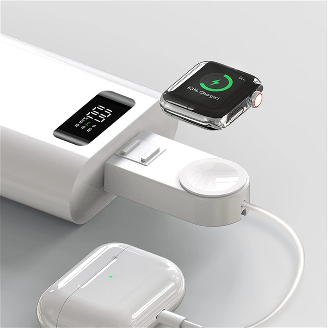 

Mini Portable 2 In 1 Wireless Charger For Apple Watch Series 1 2 3 4 Dock Adapter Fast Wireless Charging