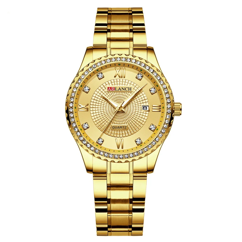 ARLANCH A315 Relogio Feminino Brand Luxury Women Watches Waterproof Lady Watch 2019 With Crystal Quartz Watches Women Gold clock