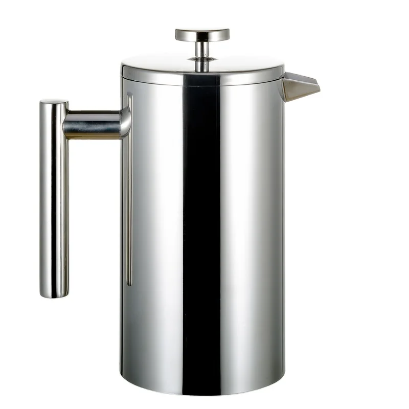 

350ml/800ml/1000ml Double Wall Stainless Steel French Coffee Press, Silver