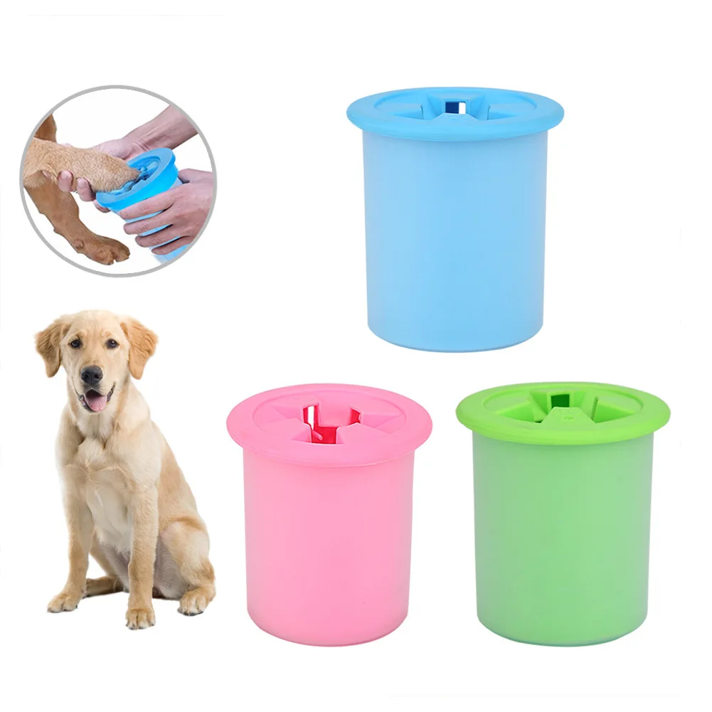 

Factory Direct Sale Portable Pet Paw Washing Tool Pet Feet Cleaner Cup in Claw Care Grooming Brush Tool for Dogs and Cats, Pink, purple, blue, green