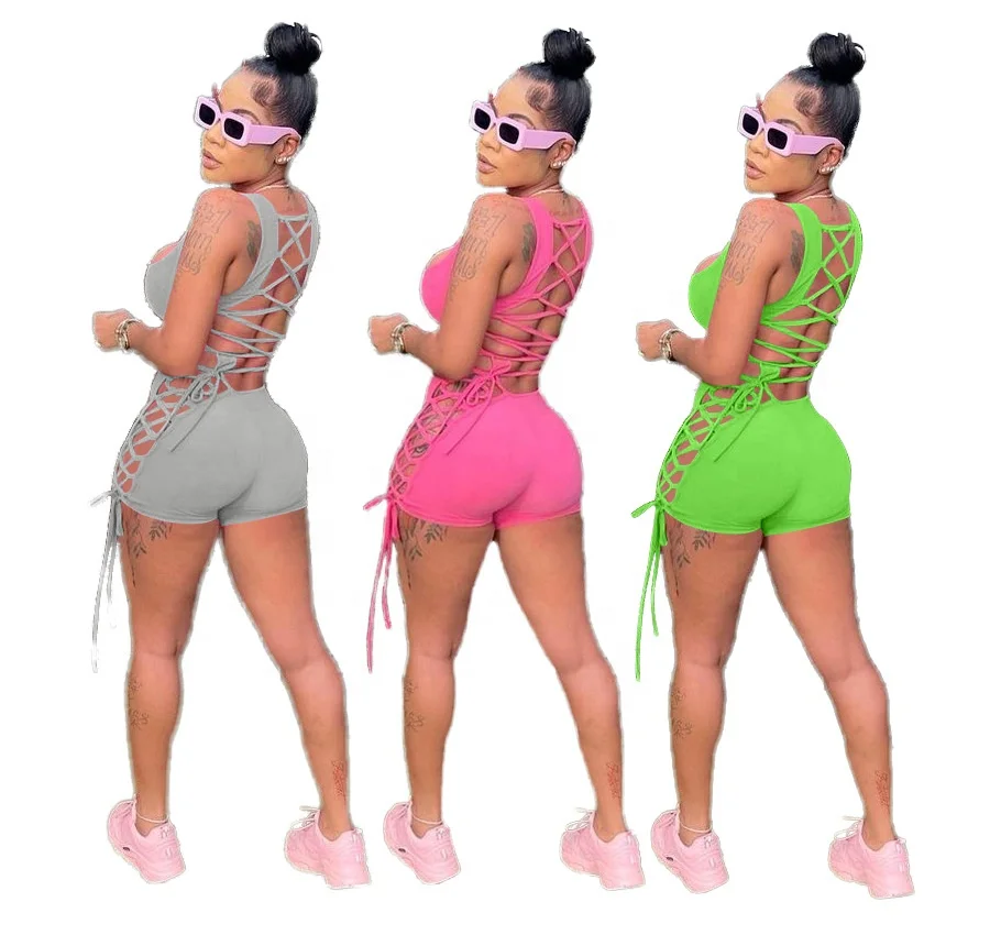 

KX 2021 fall work strapless romperswomen jumpsuit fitness women's jumpsuit casual summer playsuit