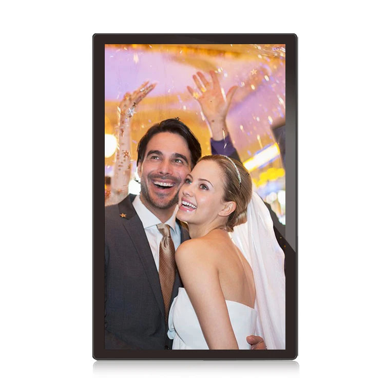 

China 21.5 inch Acrylic USB Flash Drive Full 1080P Digital Photo Frame with Video Input for Wedding, Black/white