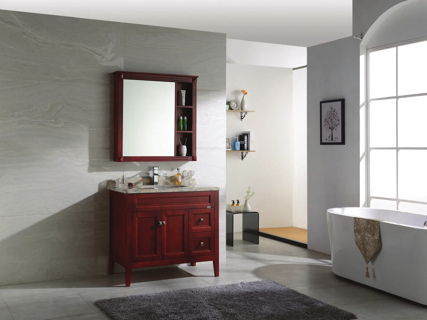 MS9002 1.0m high end latest products home furniture bathroom vanity tops classic bathroom cabinet
