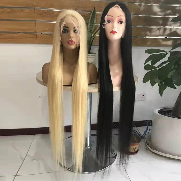 

613 lace frontal wig vendors virgin brazilian wigs for black women natural straight human hair 13x1 T part lace front wigs