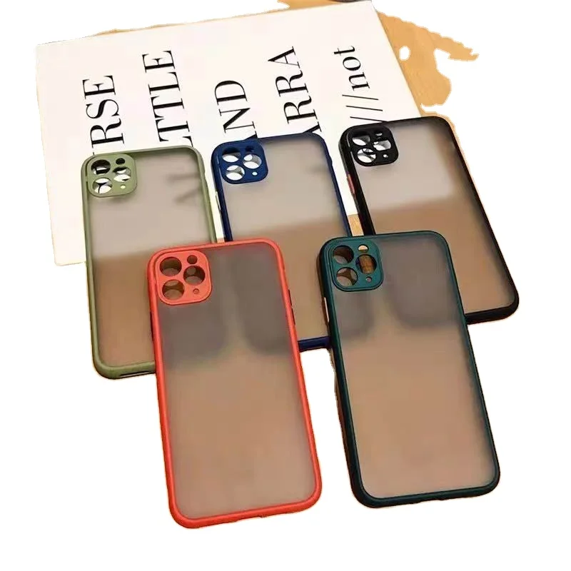 

Available for iPhone 12 pro max key-click simple phone case transparent quad-angle anti-fall phone case iphone 12integrated