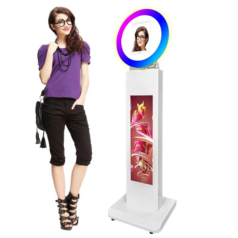 

10.2" 11" 12.9" Adjustable Ipad Photo Booth Portable Advertising Machine LCD Bar Screen RGB Fill Light Wireless 1080P Android Sy