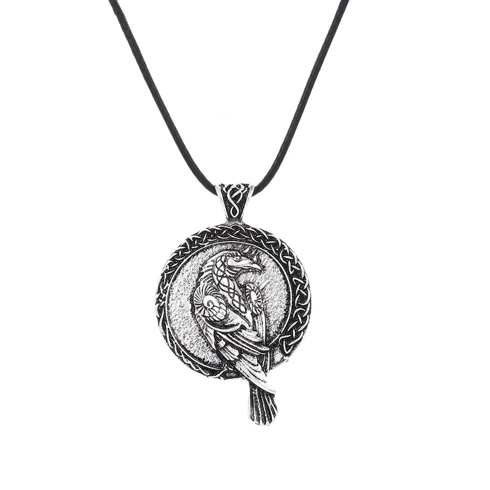 

Myth of North Europe Punk Titanium Steel Eagle Amulet Viking Necklace for Men Women