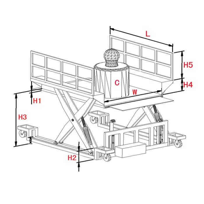 Zhongxiang mobile truck loading unloading container lift table ramp 