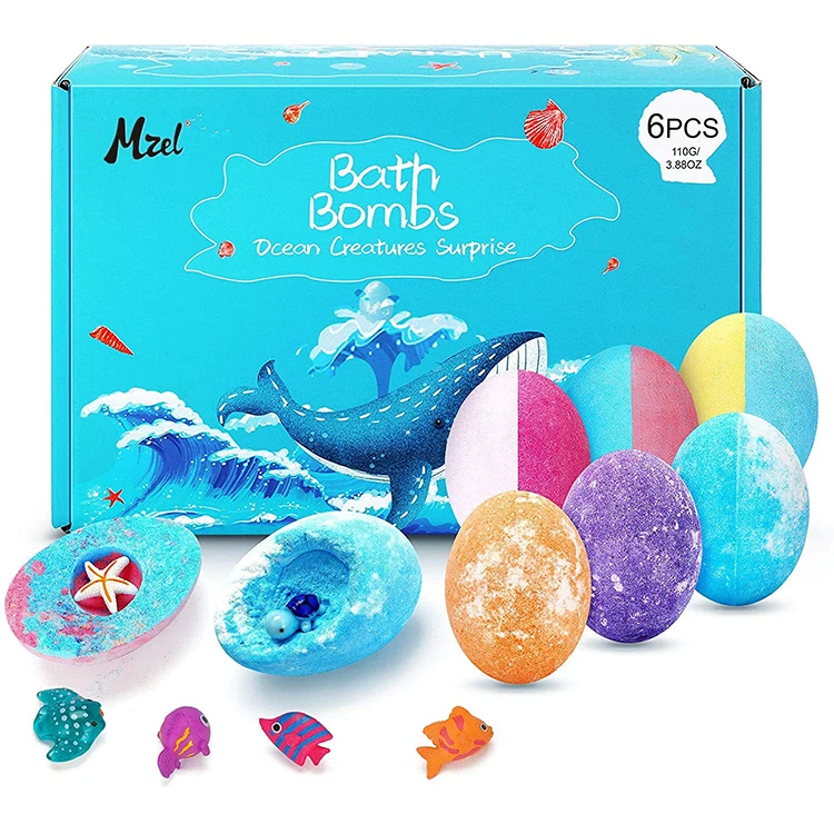 

Sea animal children's toy explosive salt bath Rainbow Bath bombs gift set