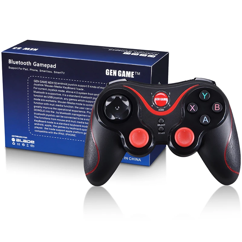 

S3 PUBG mobile game controller Blue tooth Wireless game pad support Android/IOS/Win 7/8/10 system/PS3 Mobile Game Controller, Black/orange