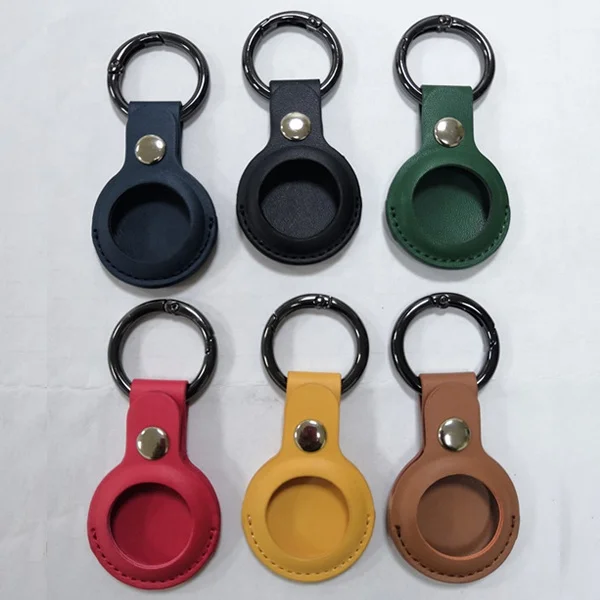 

Leather Protective Case With Strap Bag Charm For Apple Airtag Leather