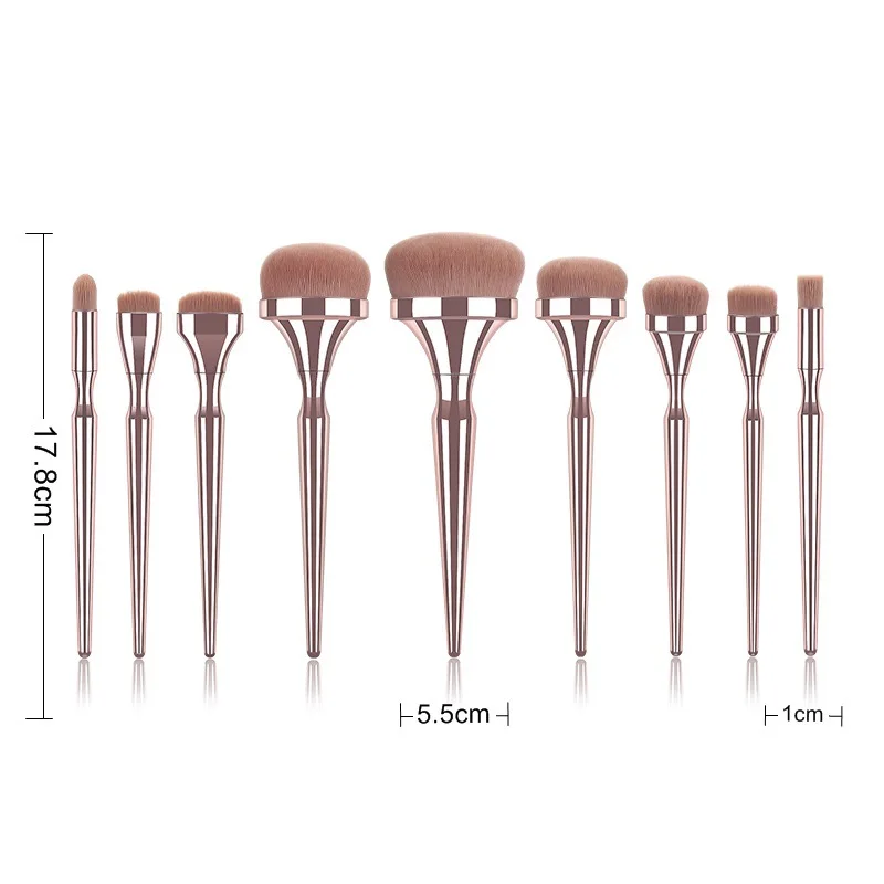 

9PCS private brand powder blush Face brush makeup beauty tool cosmetic makeup brushes set make up 2021 luxury makeup brush set