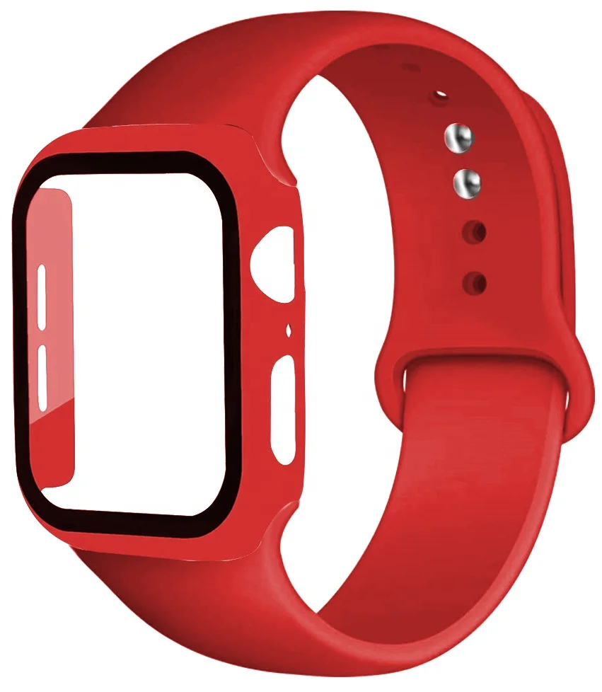 

2020 Hot Sale 2 in 1 Band&Case For Apple Watch Series 1/2/3/4/5 Glass+Case+Strap for iWatch Band