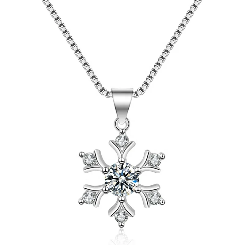 

Snowflake Pendant Personality Necklace S925 Silver Women's Necklace, Picture