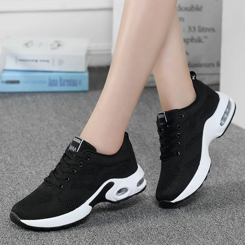 

Women Outdoor Sport Breathable Mesh Casual Height Increasing Shock Absorbing Running Shoes Sneakers