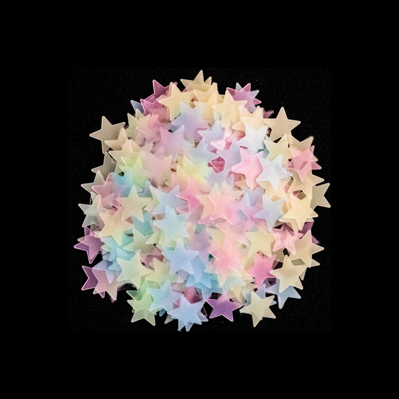 定制发光贴片diy荧光贴片在黑暗的月亮和星星发光/黑暗星星贴纸