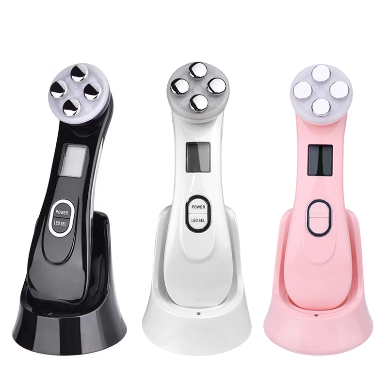 

Led therapy light galvanic current face lift slimming beauty device for home use, White, black, pink, customized color