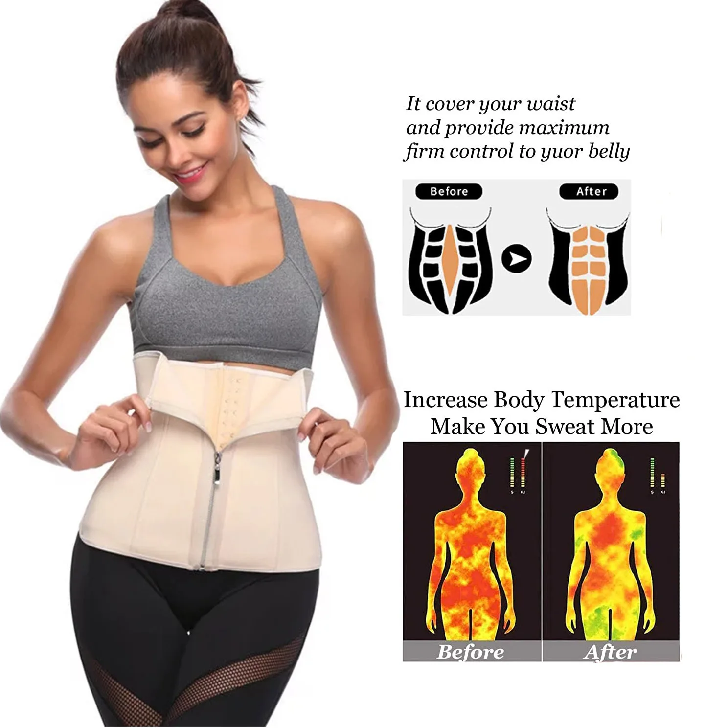 

ODM/OEM control de la barriga Corset cintura entrenador Shaperwear Steel Boned bodyshaper tummy control Waist Trainer