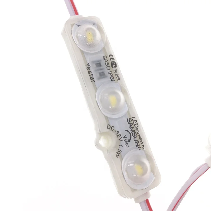12V led modules rohs 1.5w IP68 Injection ABS wide angle light 5730 SMD 3 led samsung module
