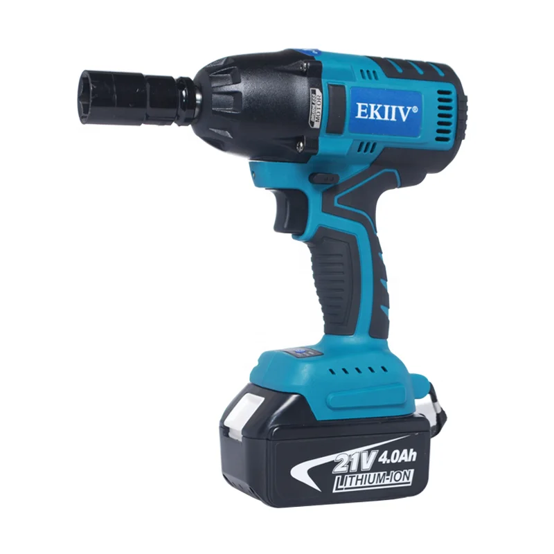 

18V 20v 21v 1/2 650N large torque controlled impact 36V Professional Cordless Wrench 650N.M ingco cordless impact wrench, Blue