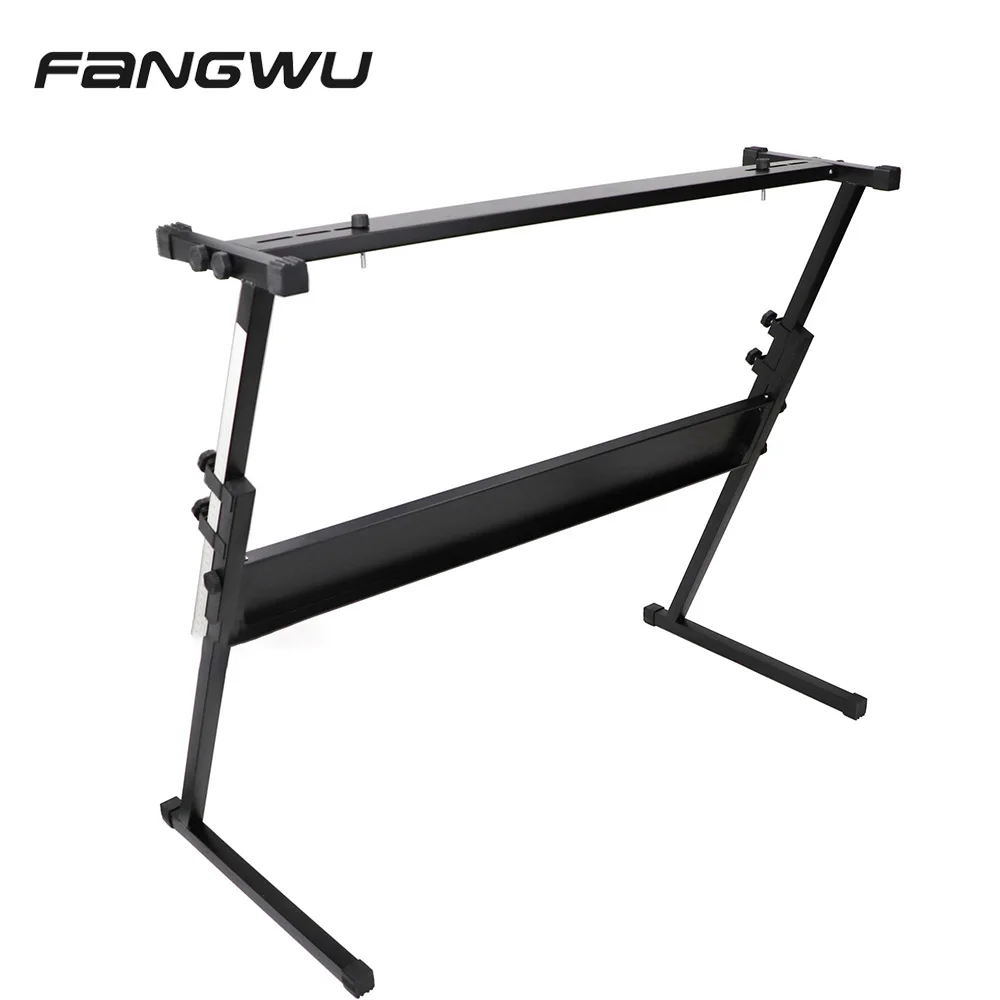 

2.0 2.5 Custom Foldable Height Adjustable Z F Style Keyboard Piano Stand Holder, Black