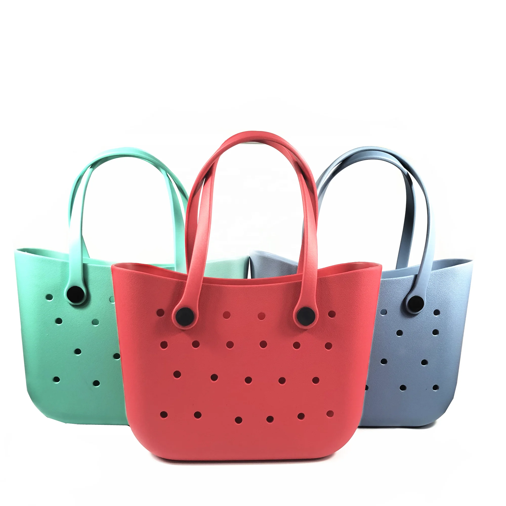

Wholesale Large Women Tote Bag Silicone Beach Hole Bag
