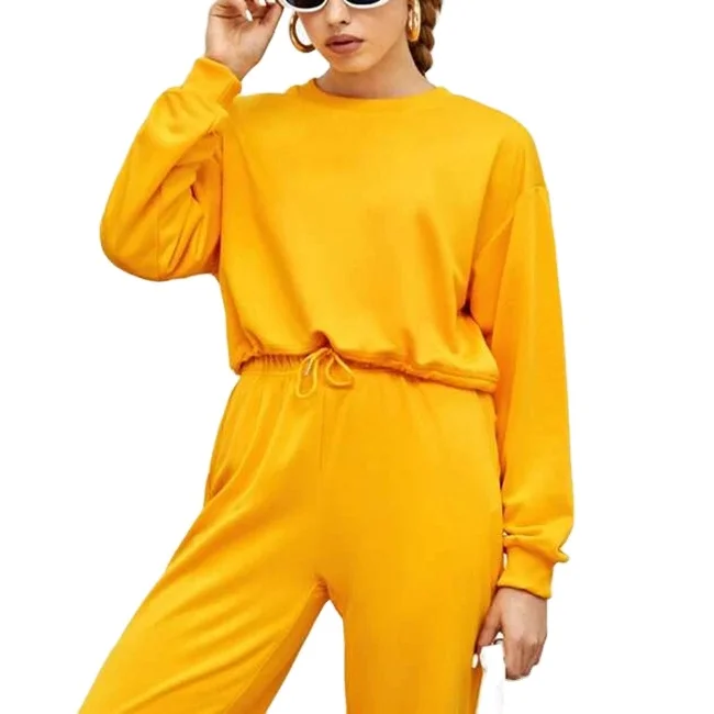 

2021 Streetwear Women Sexy Two Piece Short Set Drawstring Jersey At The Shoulder
