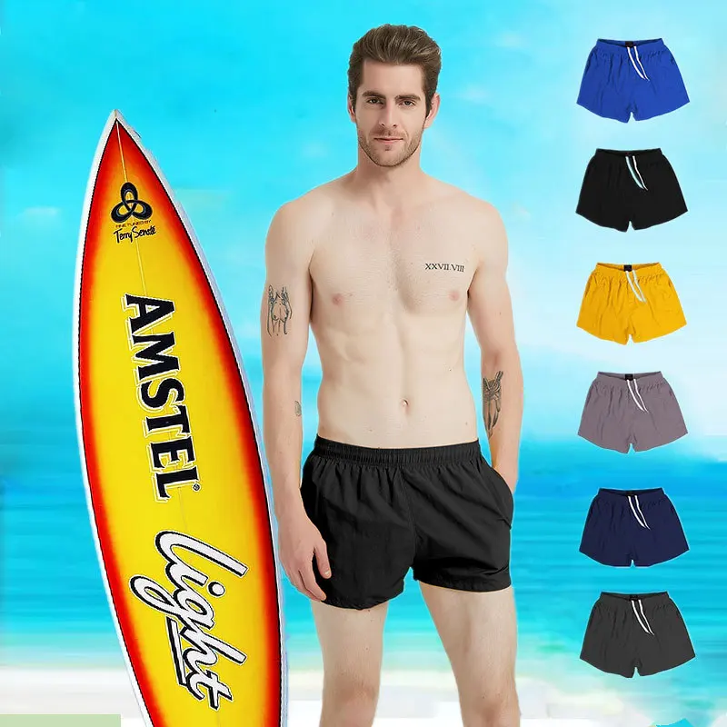 

Custom Design Quick Dry Mens Beach Shorts Solid Colors Swim Trunks gym shorts for men, Custom color