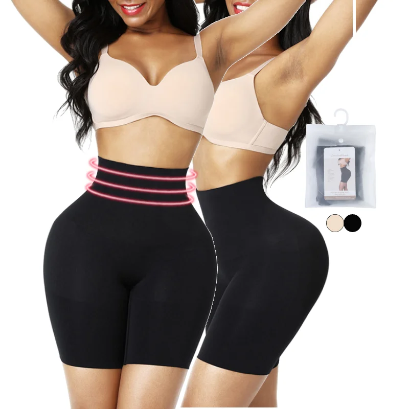 

Seamless Plus Size Tummy Control Shorts wholesale butt lifter panty women body shaper, As shown