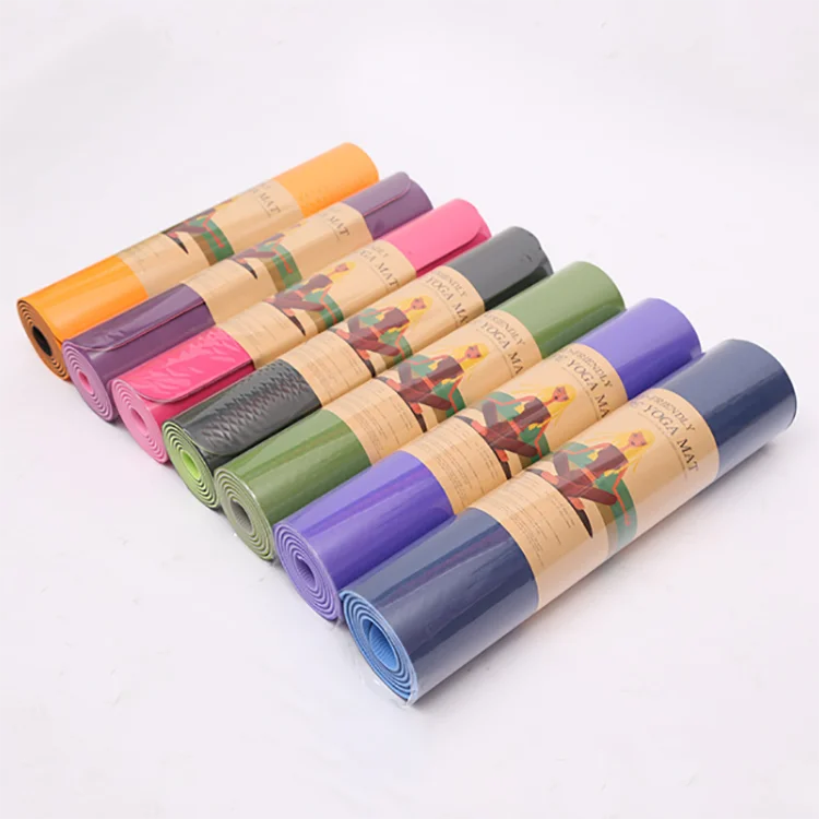 Custom Print  6mm Double LayerTPE Yoga Mat