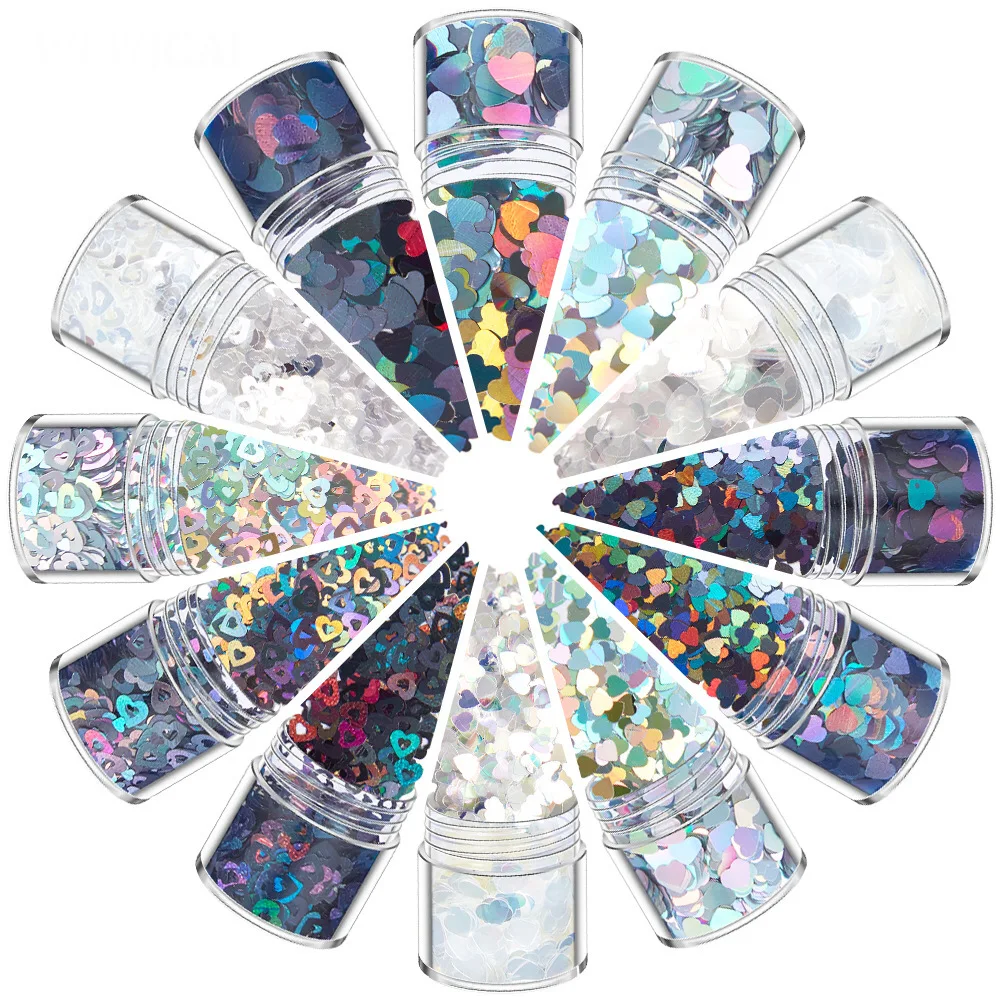 

Heart Laser Sequins Nail Art Glitter Resin Filling For DIY UV Epoxy Resin Jewelry Craft Decoration