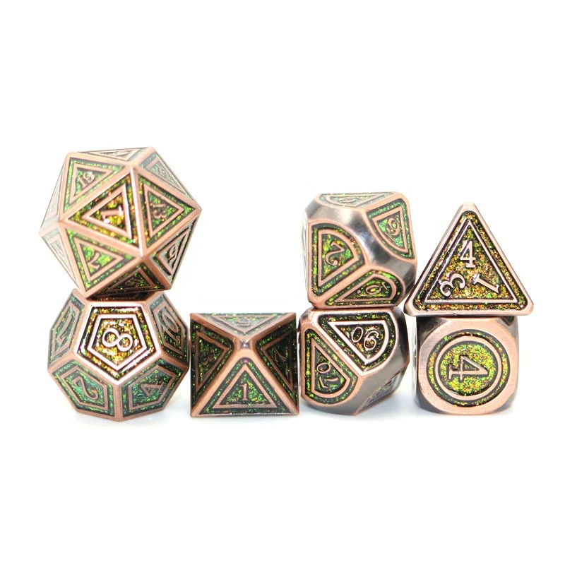 

16mm RPG Dice Set Dice Dnd Polyhedral dice metal custom, Customized color