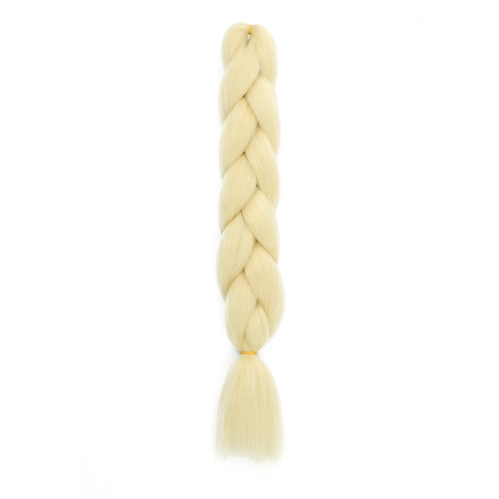 

Braided Synthetic Human Hair Wigs 613 Blonde Jumbo Braid 24 Inches 100g Perruque En Tresse, 55 color