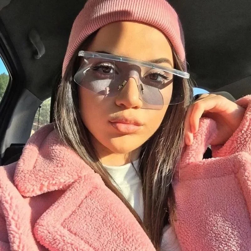 

Rimless Square Sunglasses Men Women Luxury Brand Vintage Half Frame Gradient Sun Glasses Cool Shades Eyewear Female UV400, Multi-colored