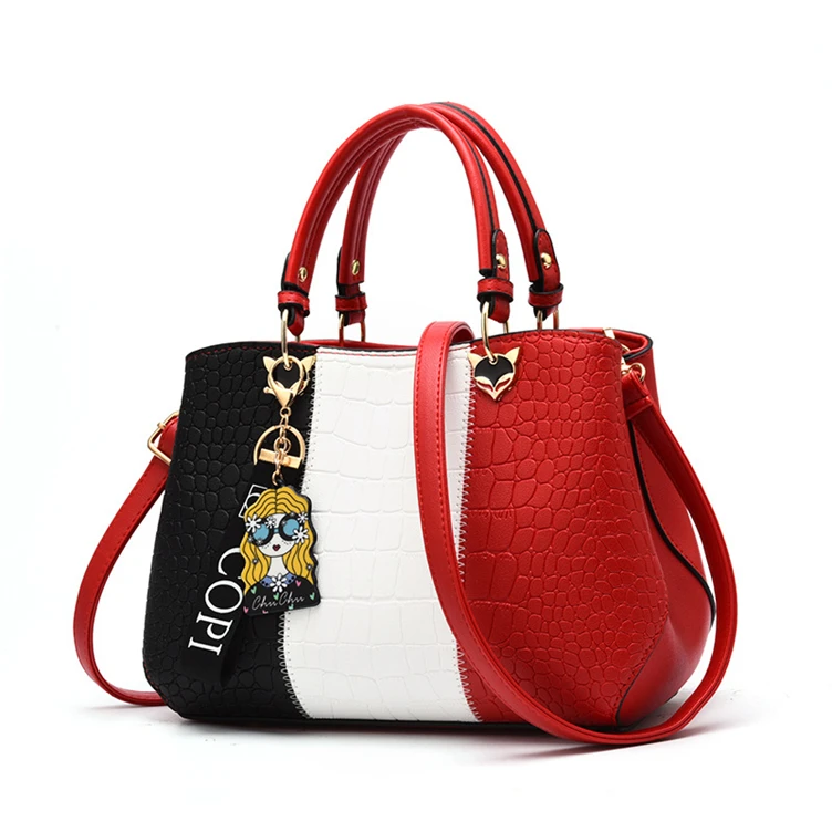 

SC2002 Big Bag 2021 New Simple Pu Leather Large-Capacity Messenger Bag Foreign Trade Handbag