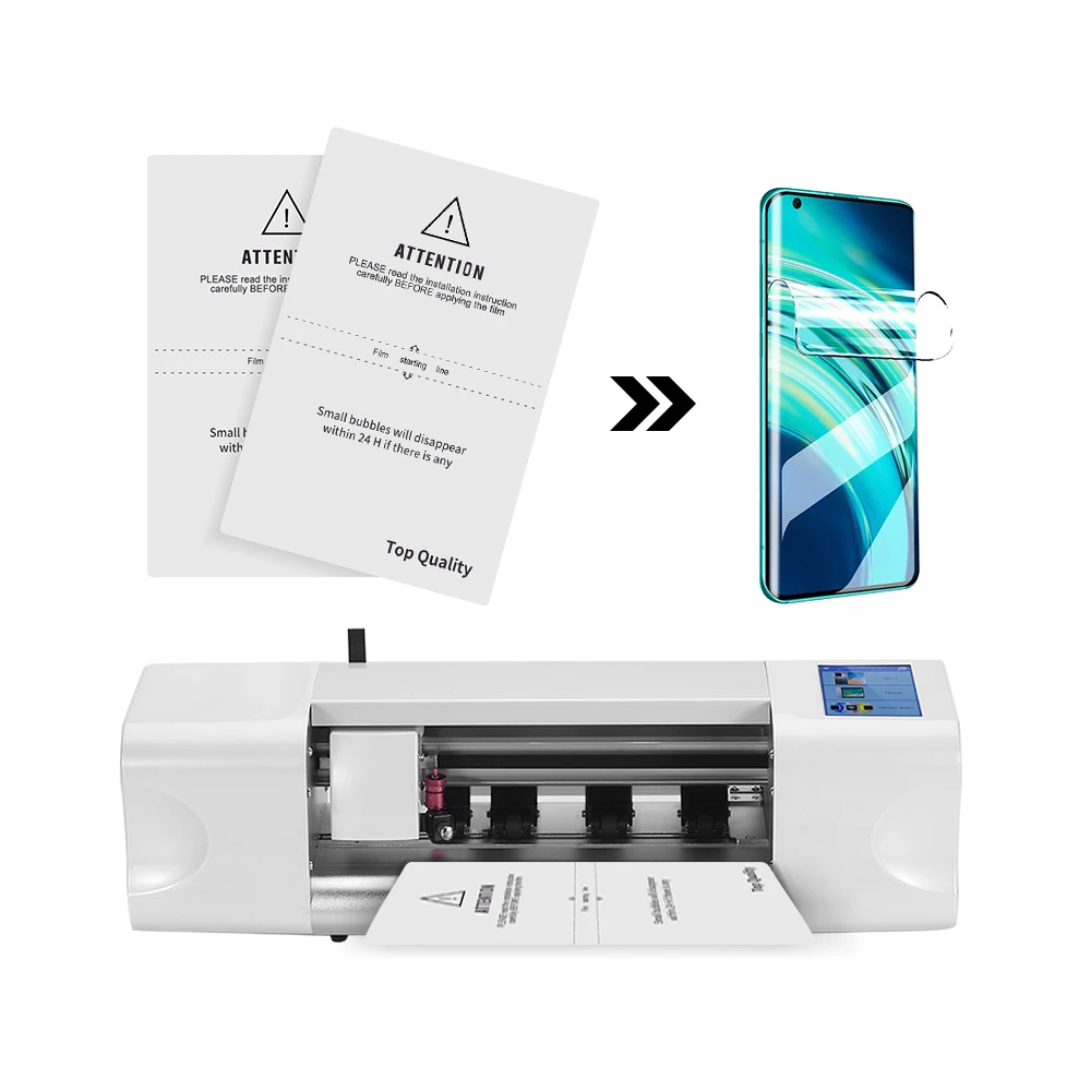 

Hot Sale Factory OEM ODM Mobile Phone Protective Film PET PMMA TPU Automatic Screen Protector Cutting Machine