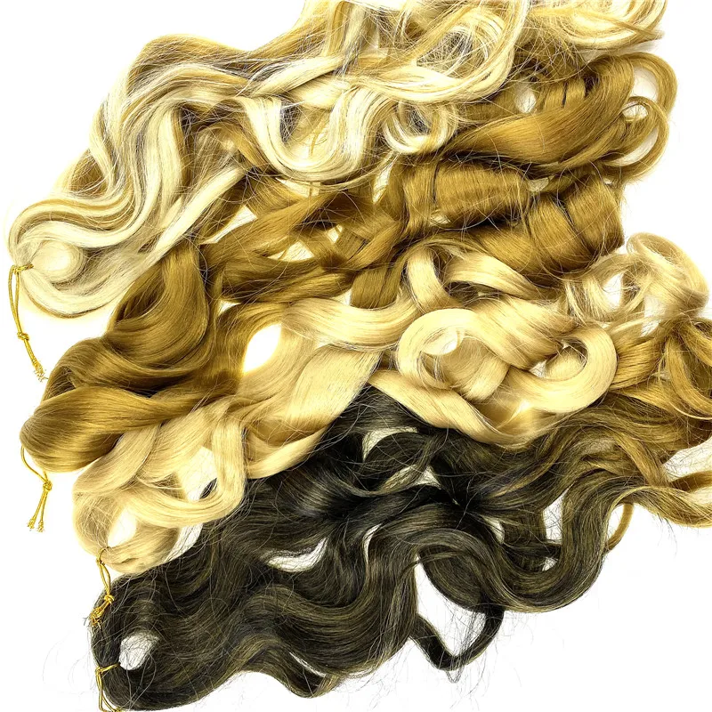 

150g Loose Body Wave Spiral Curls Hair French Curly Crochet Braids Wavy Hair, Can custom color