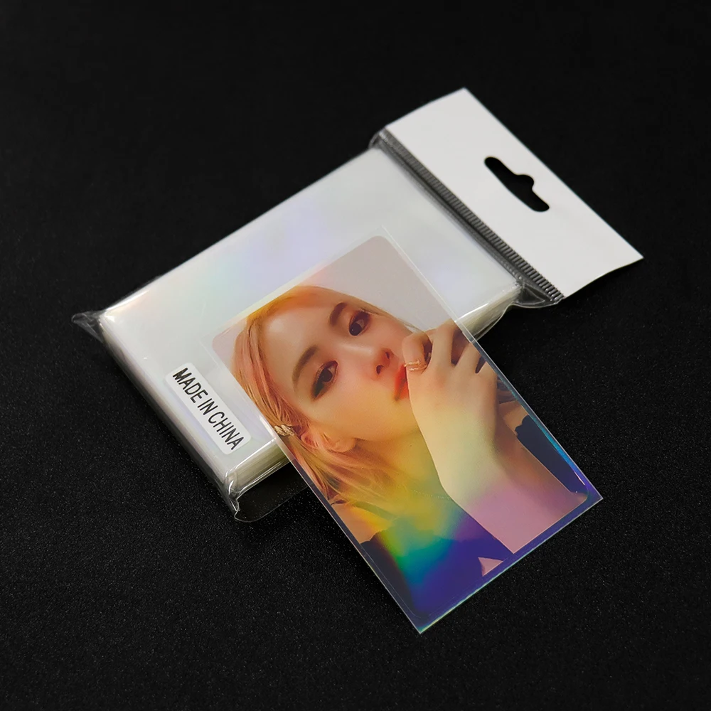 

Rainbow 5000pcs Premium thickness HOLOGRAM KPOP CARD SLEEVES, holographic card sleeves