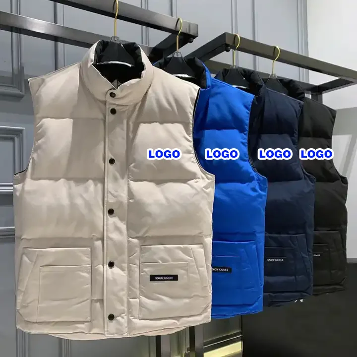 

Wholesale Men's Sleeveless Winter down Vest Jacket 100% Genuine Windproof and Thick with Padded Technique