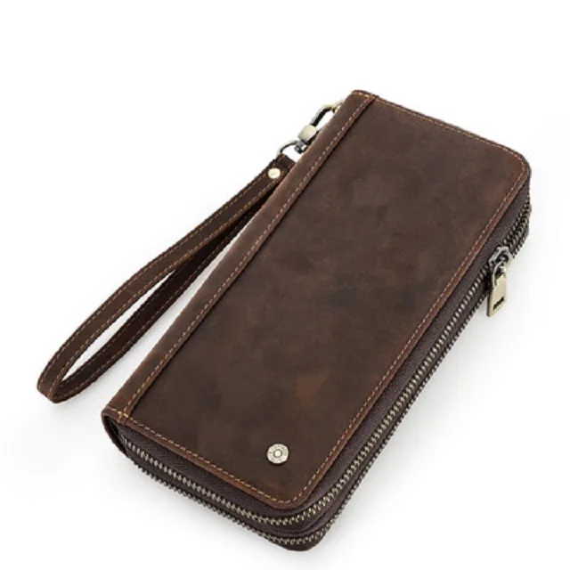 

Wholesale Soft Man Leather Wallet Rfid Blocking Genuine Leather Card Holders Money Clips Mens Wallet