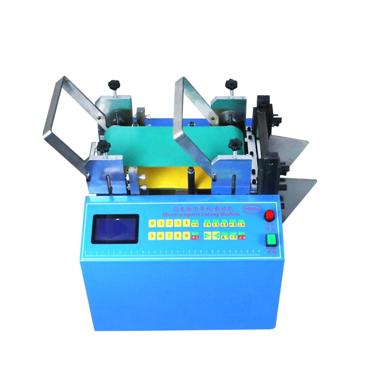 Automatic Cold Tape Cutting Machine LCD Display Digital Belt Cutter Device  for Zipper Belt Nylon Ribbon, PPC tape, bag PVC plastic, hose, plastic film  Cutting Width 160mm,80m/min 