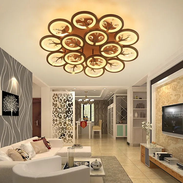 Modern new design creative led ceiling light black simple led light for living room lamp surface mounted lighting