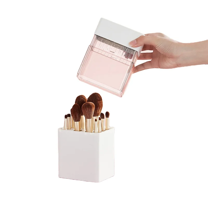 

Makeup Brush Bucket Brush Dust Prevention Rack Desktop Cosmetics Pen Cartridge Eye Shadow Brush Lipstick Storage Box