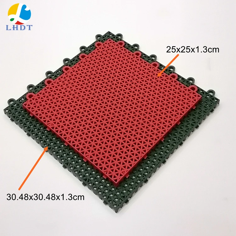 

PP interlocking tiles suitable for outdoor basketball and tennis sport court multi-sport court