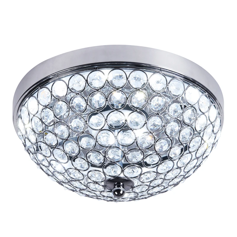 Modern decorative crystal chandelier elegant chrome ceiling light for house